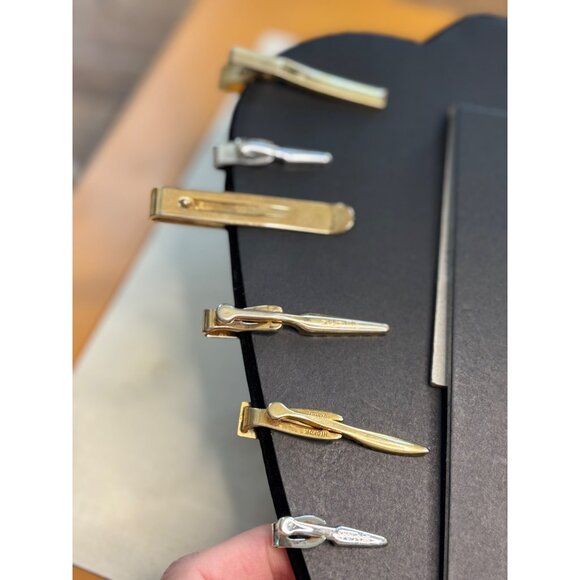 Vintage Gold & Silver Tone Tie Clips & Key Chain Collection - Picture 5 of 9